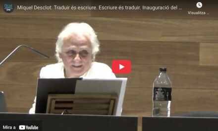 Vídeo de la conferència de Miquel Desclot al Màster Estudis Avançats