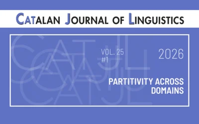 Nou volum del Catalan Journal of Linguistics. Vol. 25 No. 1 (2026)