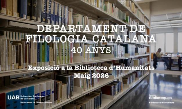 Exposició: 40 anys del Departament de Filologia Catalana