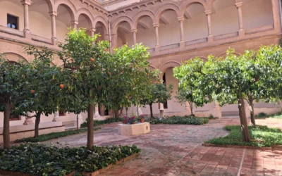 L’alumnat de Filologia catalana visita el taller de restauració de Sant Pere de les Puel·les