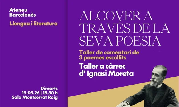 Taller sobre la poesia de Joan Alcover a l’Ateneu Barcelonès, carrec d’Ignasi Moreta