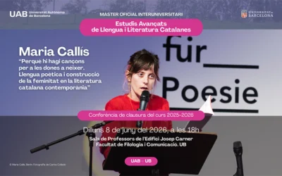 Cloenda del curs 2025-2026 del Màster en Estudis Avançats amb Maria Callís