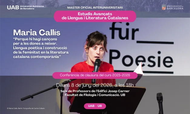 Cloenda del curs 2025-2026 del Màster en Estudis Avançats amb Maria Callís