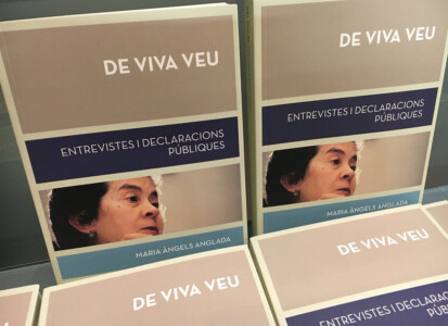Presentació del llibre "De viva veu. Entrevistes i declaracions públiques", de M. Àngels Anglada, a la Llibreria 22 de Girona.
