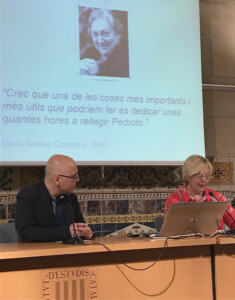 “Una de les coses més importants i més útils que podríem fer és dedicar unes quantes hores a rellegir Pedrolo” (Maria Aurèlia Capmany)